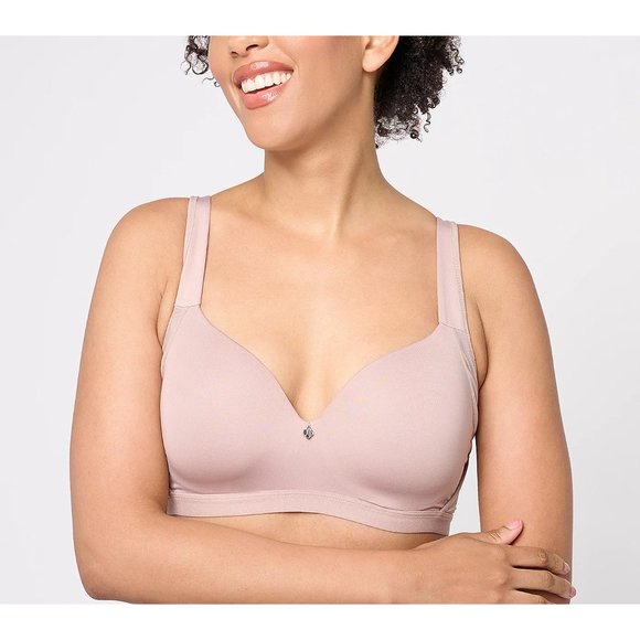 Breezies Mink Natural Embrace Wirefree Contour TShirt Bra Size 42C & 38B - Picture 2 of 9